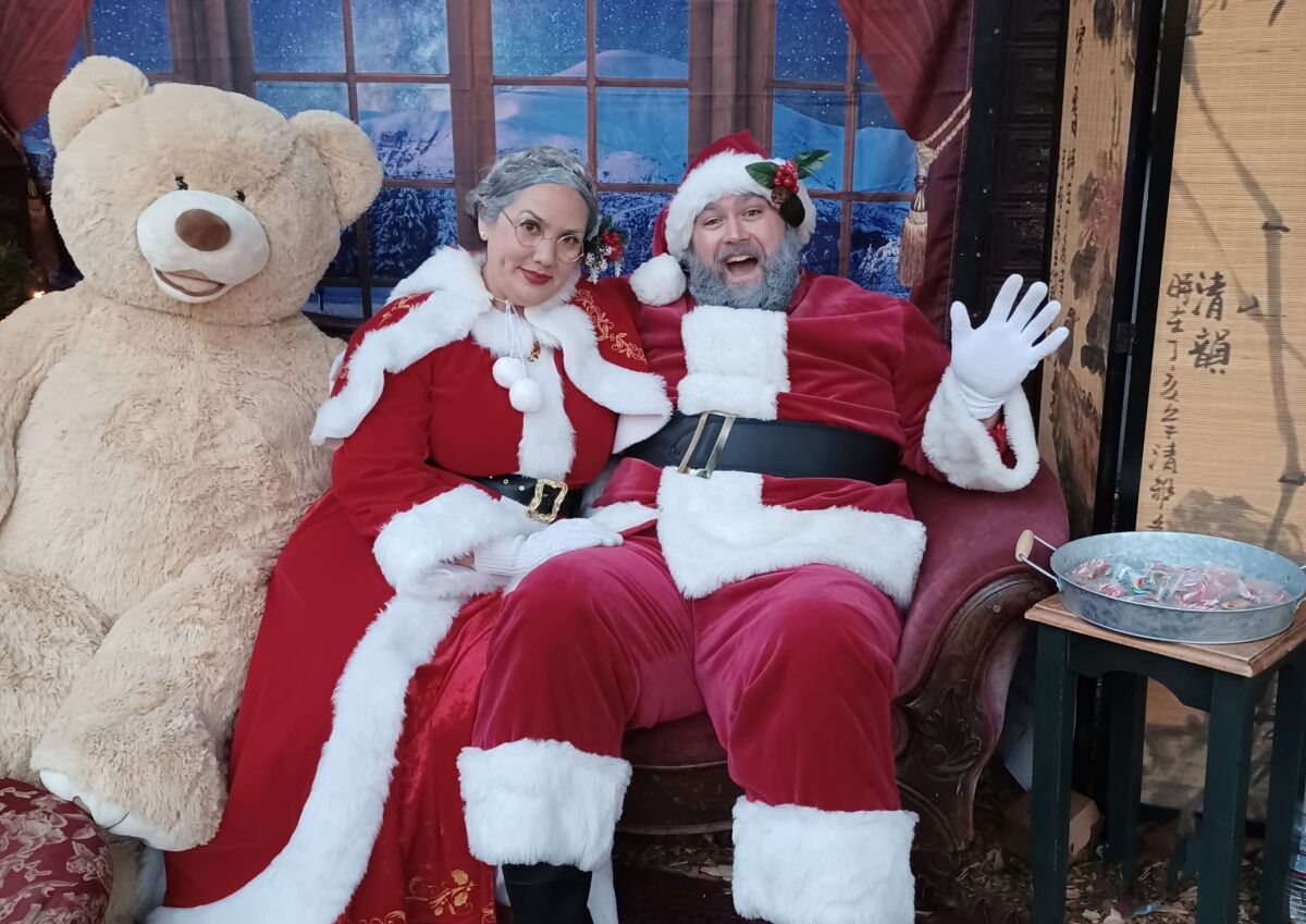 Santa Claus and Mrs. Claus