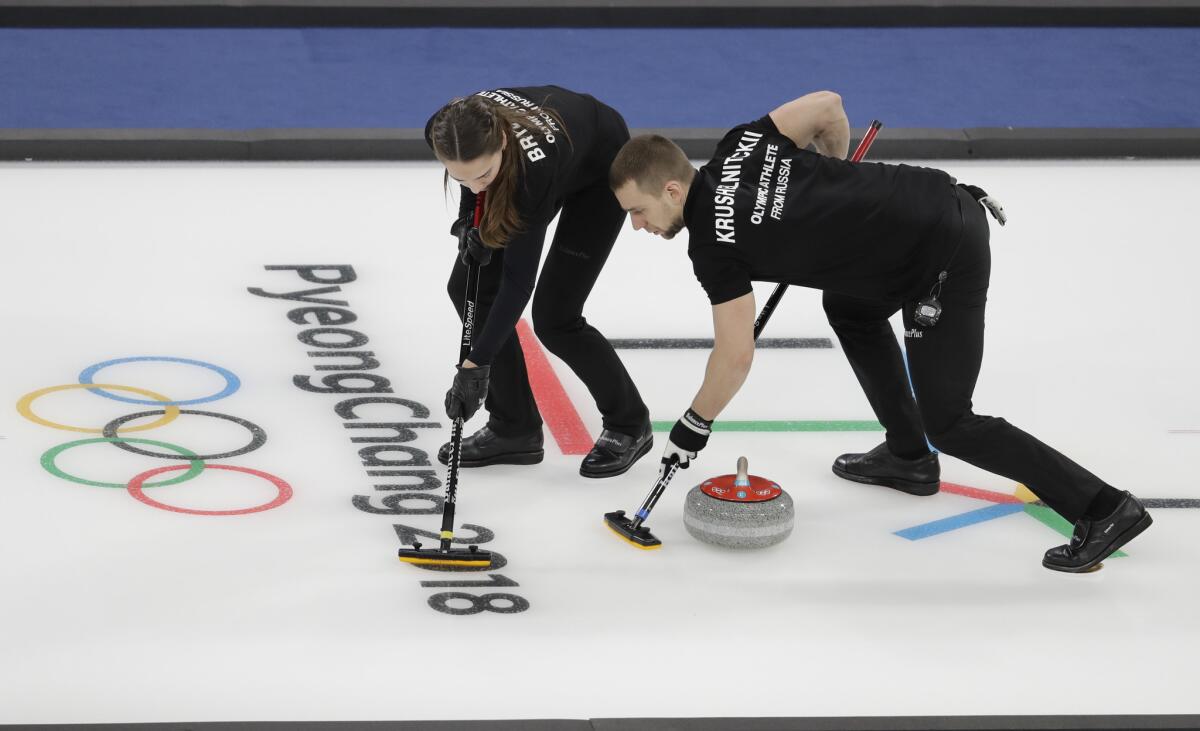 The opening round of the mixed doubles curling competition will be on TV today.