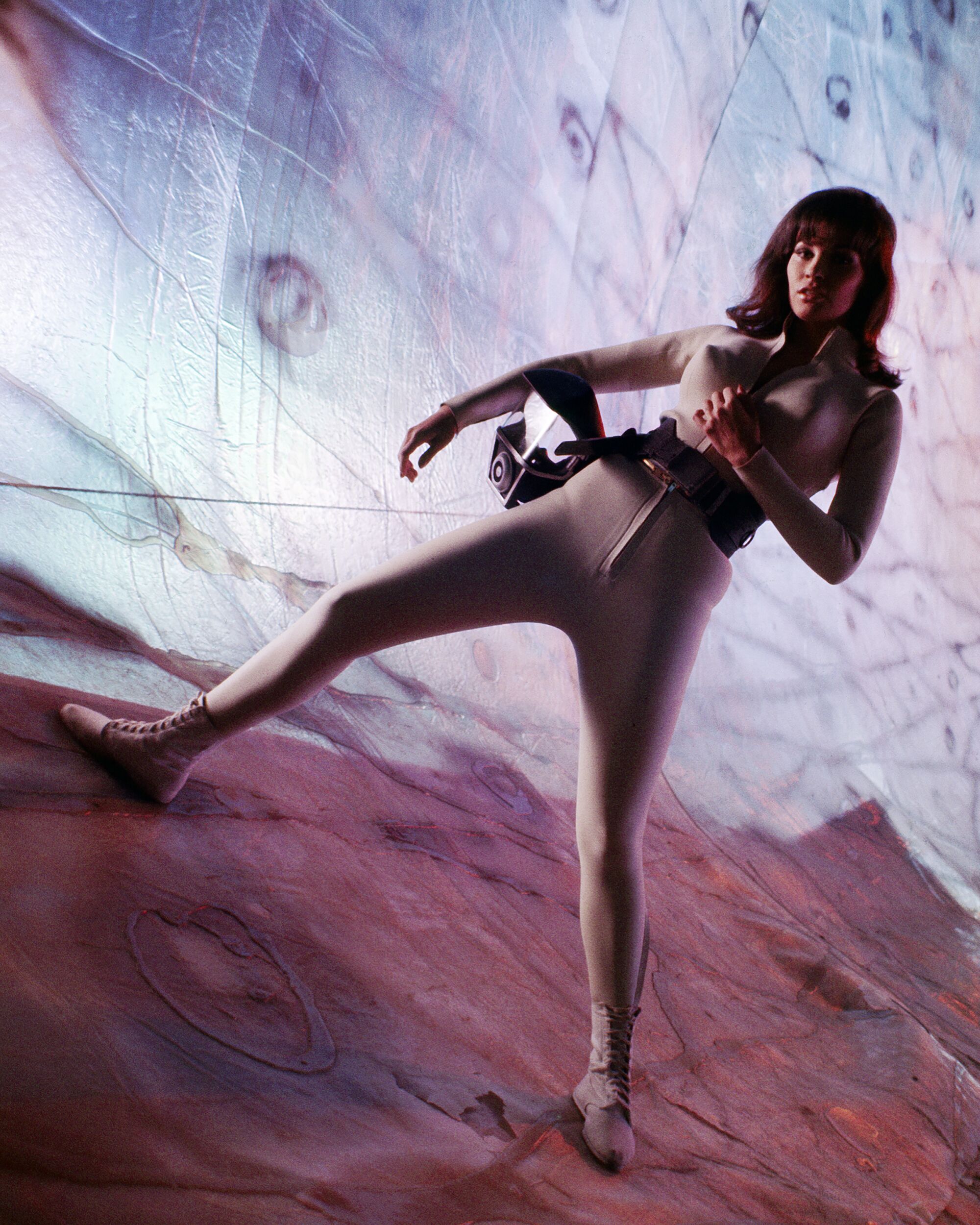  Raquel Welch strikes a pose on the set of 'Fantastic Voyage.'