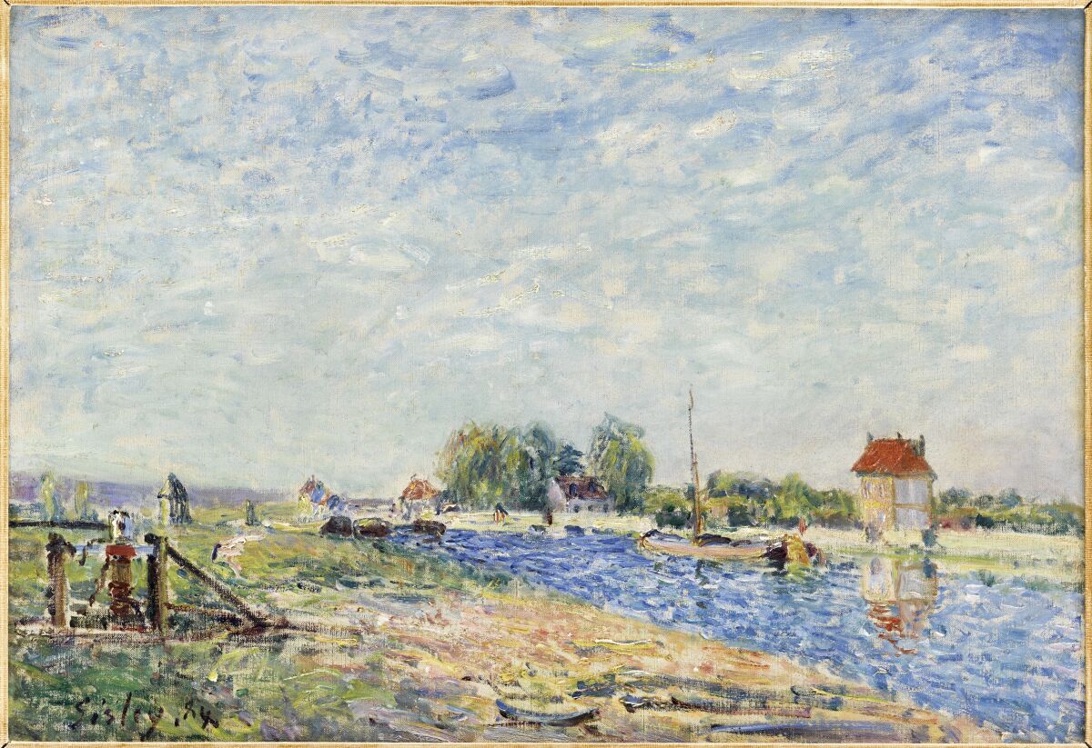 "The Loing Canal" by Alfred Sisley (1884, oil on canvas)