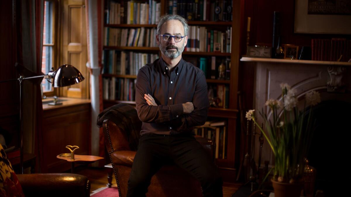 Author Amor Towles at home in New York City.