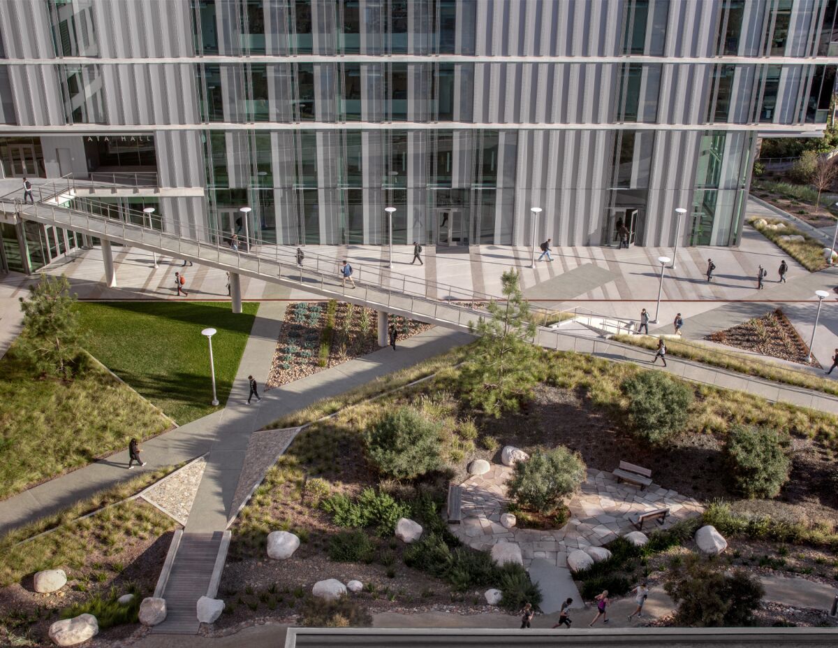 The UC San Diego Tata Hall for the Sciences is a finalist for an Orchid Award in the landscape architecture category.