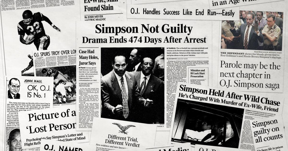 The story of O.J. Simpson’s life, instructed in Los Angeles Occasions headlines