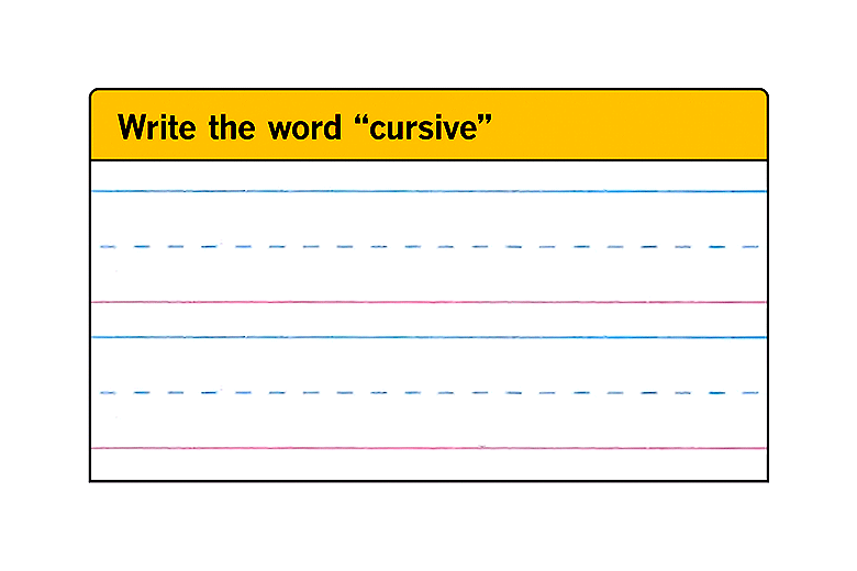An animation of the word "cursive" being handwritten in cursive.