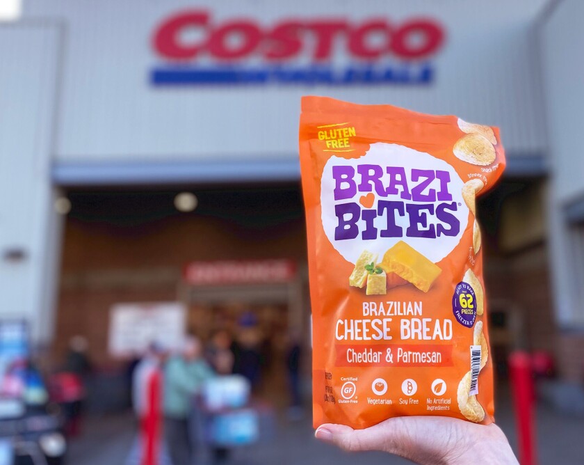 A 36-ounce bag of Brazi Bites is currently available at Costco stores.