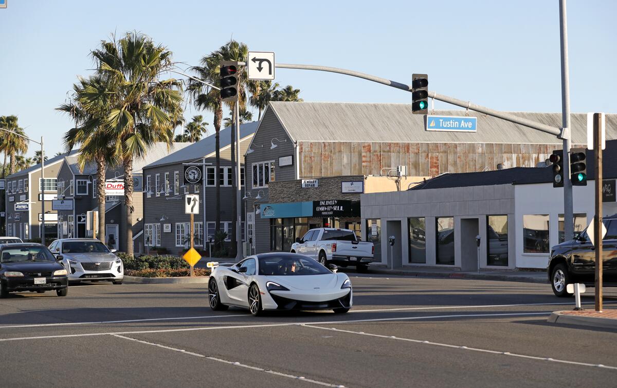 A view of Mariner's Mile looking south along Pacific Coast Highway. 