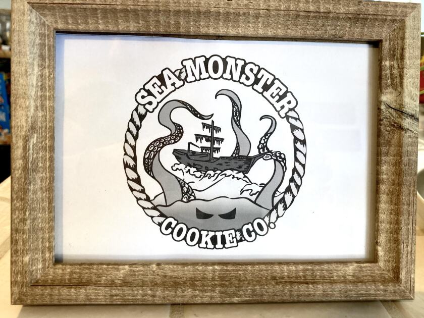 The logo for Sea Monster Cookie Co., created for Jasper Rogers by graphic designer and family friend Maren Kelly.