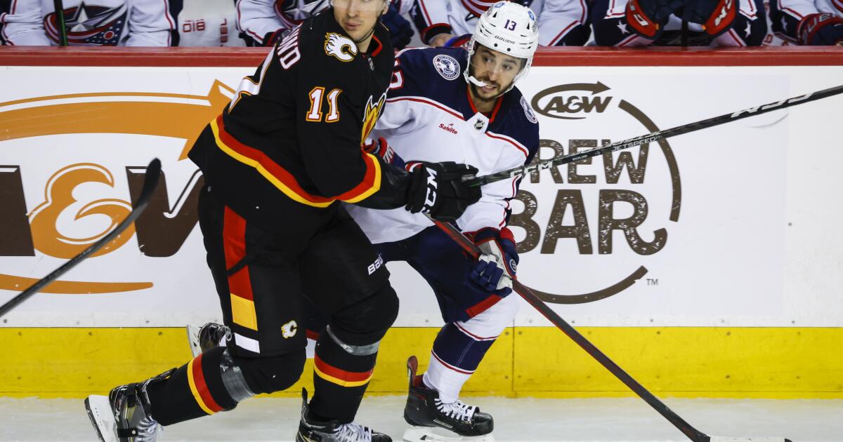 Dube scores in OT as Flames spoil Gaudreau's return to Calgary with victory  against Blue Jackets