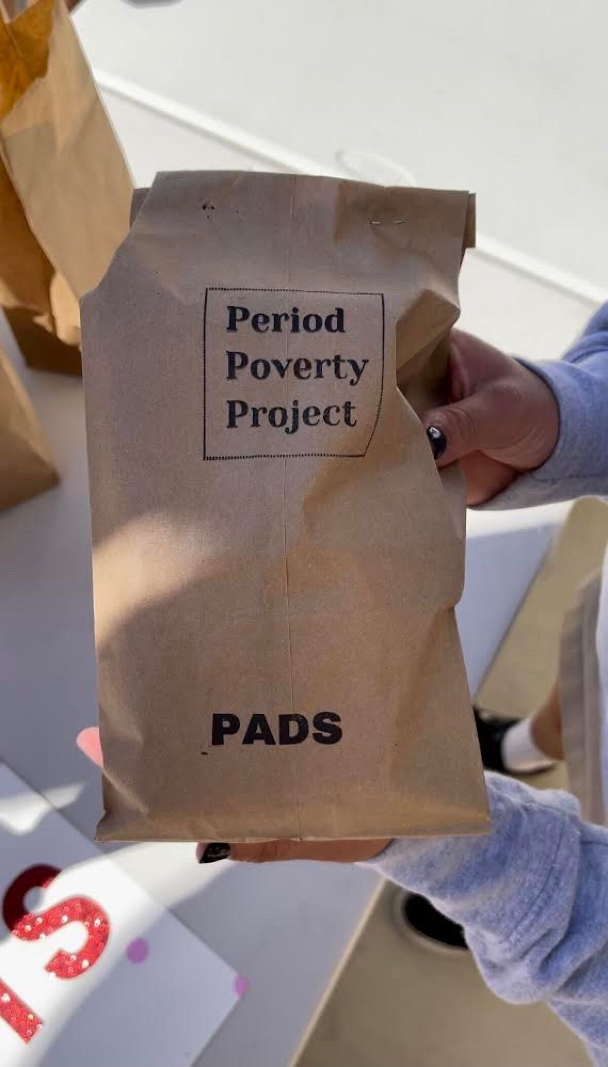 One of the Period Poverty Project's individual period packs.