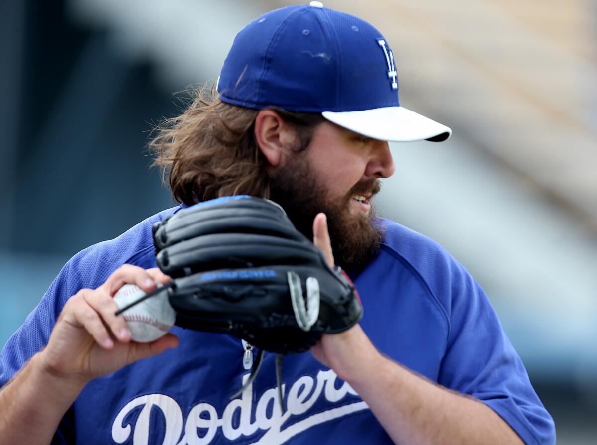 Relief pitcher Chris Perez is a free agent after striking out 39 batters over 46 1/3 innings for the Dodgers last season.