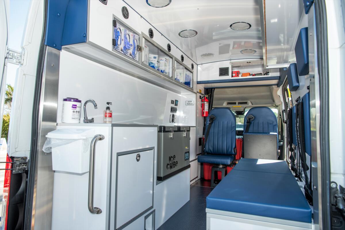 A van from CalOptima's Street Medicine Program, used in Garden Grove, is a mobile doctor's office that delivers primary care.