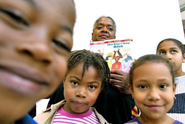 Varnette Honeywood, shown in 2003, illustrated children's books written by Bill Cosby. Her work with a USC art program for minority students fueled her desire to create positive images for black children.