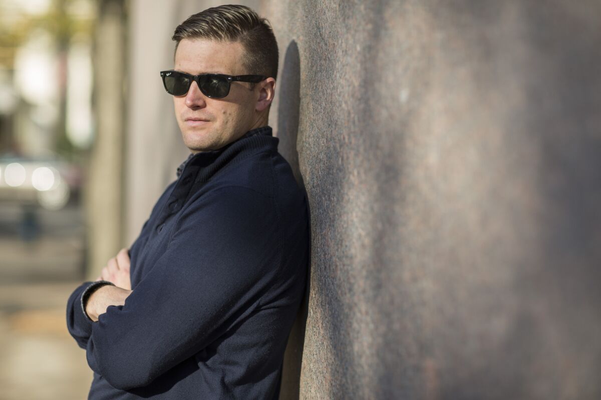 Richard Spencer, chairman of the National Policy Institute, a prominent alt-right organization, poses for a portrait in Washington last November.