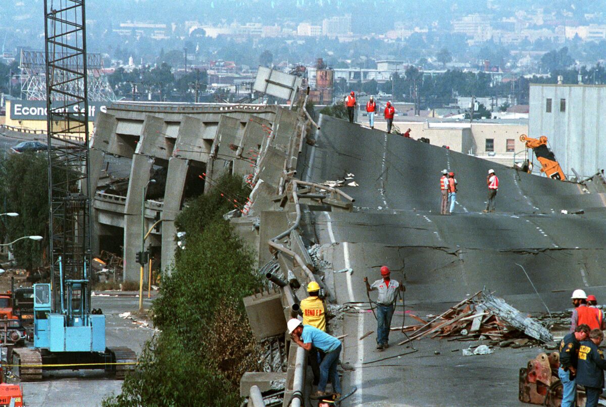 The magnitude 6.9 Loma Prieta earthquake in 1989 did massive damage in the San Francisco Bay Area, including to Interstate 880 in Oakland.