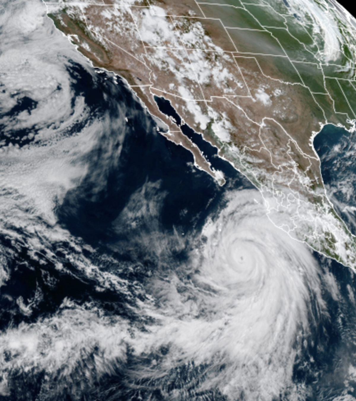 Hurricane Hilary approached Baja California on Thursday afternoon.