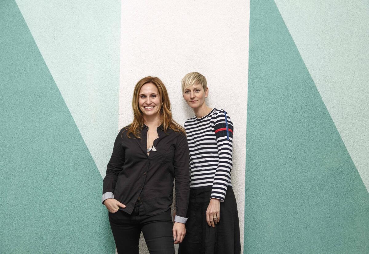 Catherine Johnson, left, and Rebecca Rudolph, the two women behind Design, Bitches.