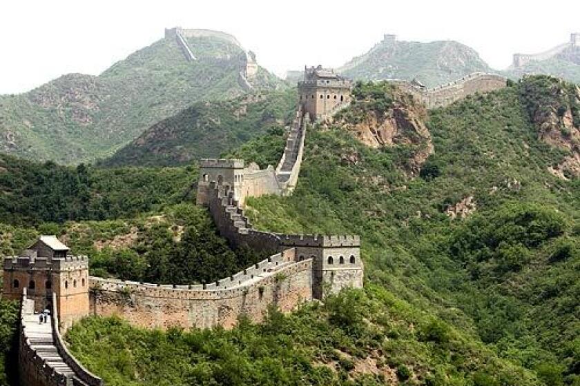 GREAT WALL OF CHINA The 4,160-mile barricade in northern China is the longest man-made structure in the world. The fortification, which largely dates from the 7th through the 4th century BC, was built to protect the dynasties from the Huns, Mongols, Turks and other nomadic tribes.