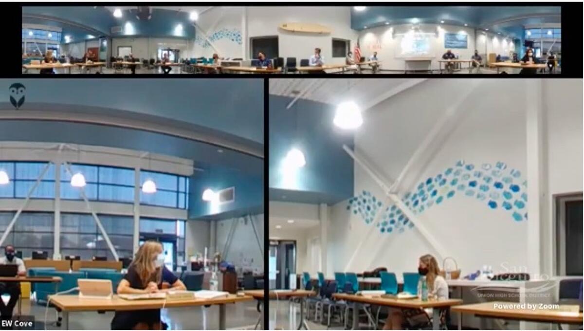 The SDUHSD board met at Earl Warren on Sept. 24.