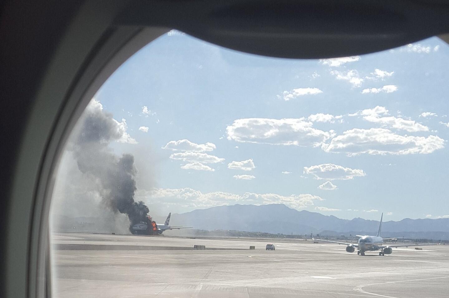 British Airways jet catches fire in Las Vegas