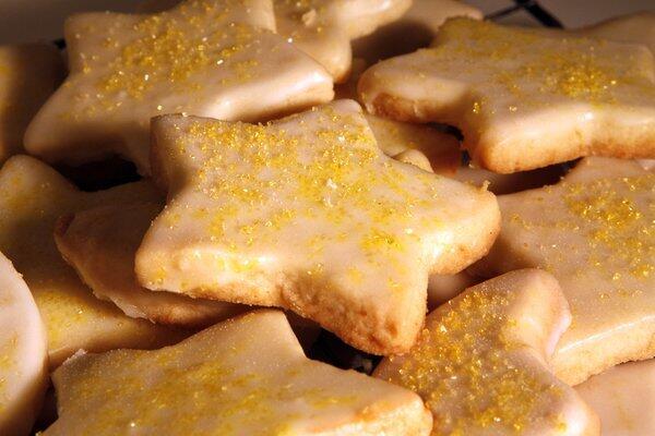 Lemony moons and stars cookies. Recipe here.