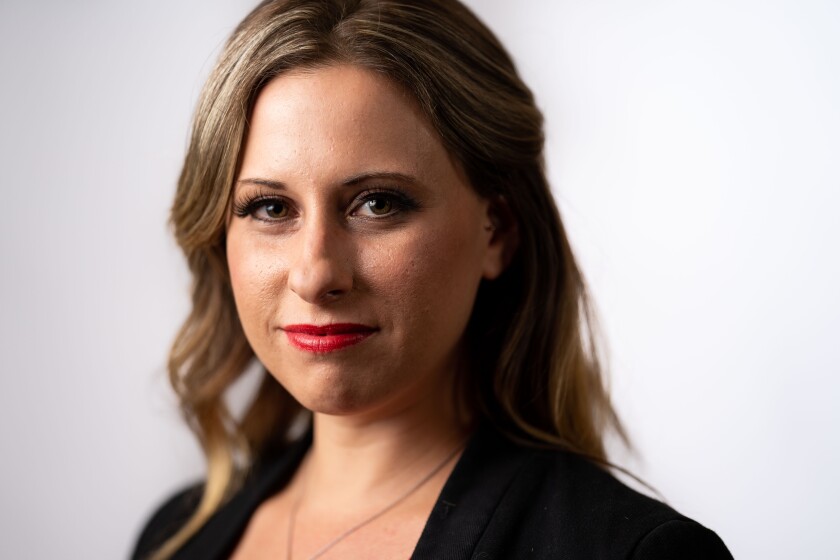 Former Democratic Congresswoman Katie Hill, who says she was a victim of revenge porn.