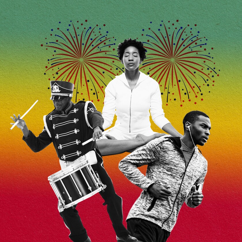 Photo illustration of Juneteenth celebrations.