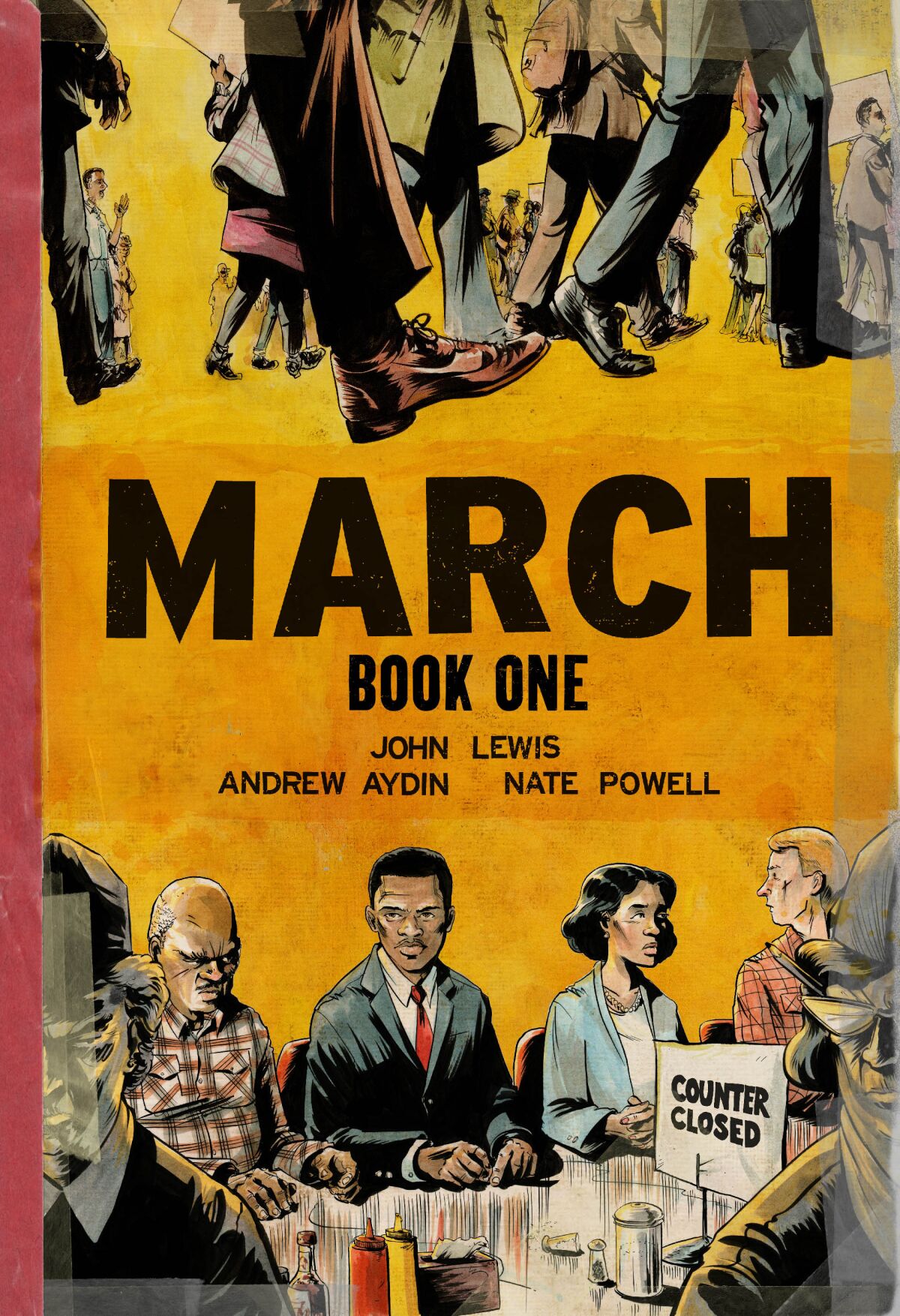 The cover of "March: Book One," the first in a graphic novel trilogy by Rep. John Lewis (D-Ga.), Andrew Aydin and Nate Powell, based on Lewis' life and the civil rights movement. 