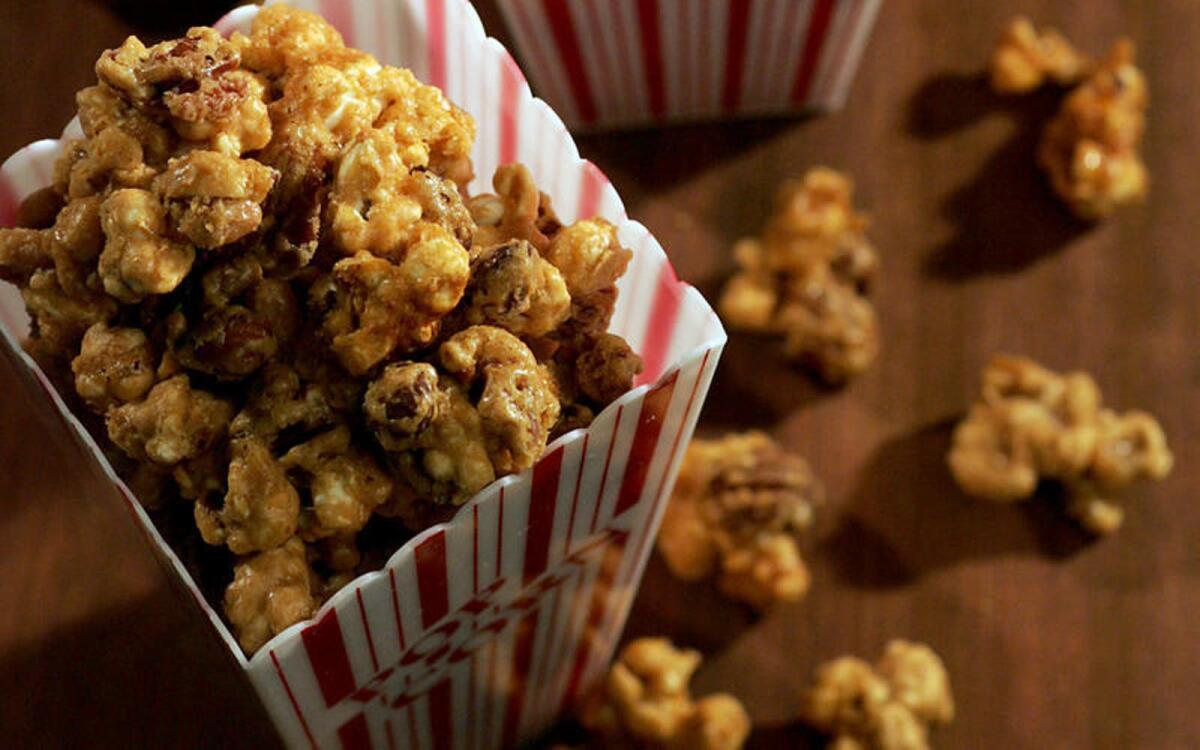 Does it get any better than caramel corn? It's the sort of stuff that turns even sophisticated adults into greedy kids. Recipe: Caramel corn