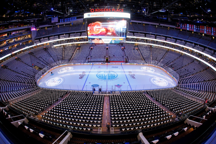 Edmonton Oilers' home arena Rogers Place.