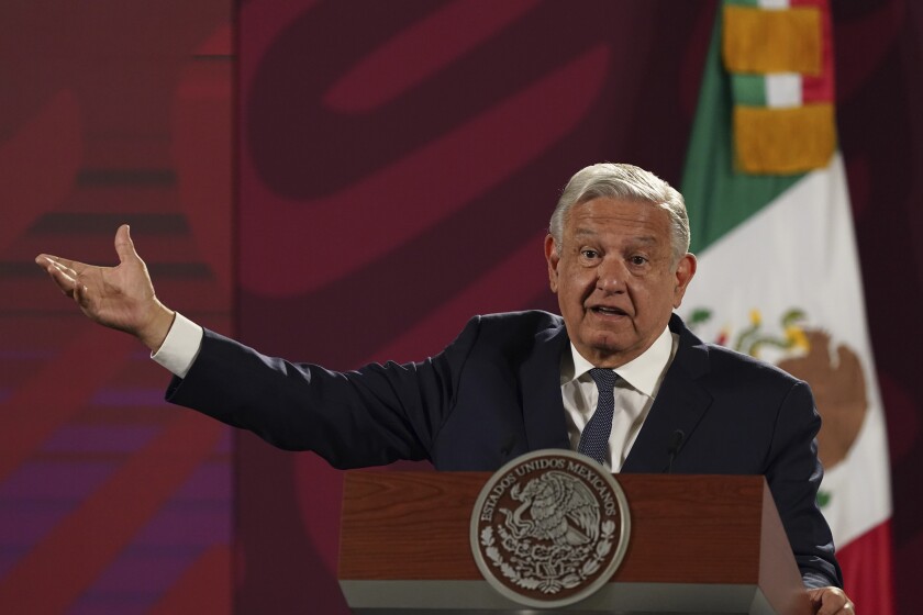El presidente de México Andrés Manuel López Obrador 