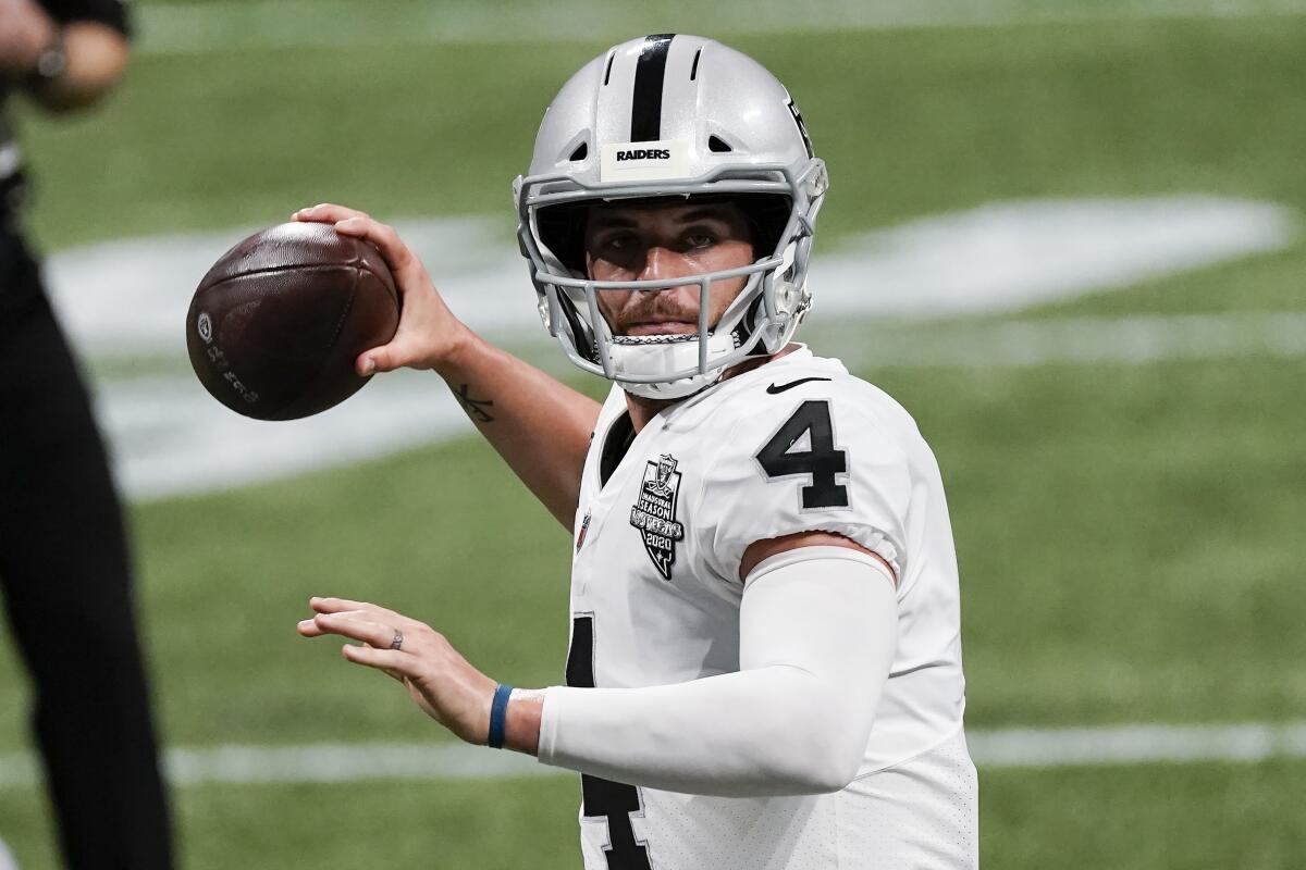 Derek Carr ends zany opening win in Las Vegas with an overtime TD