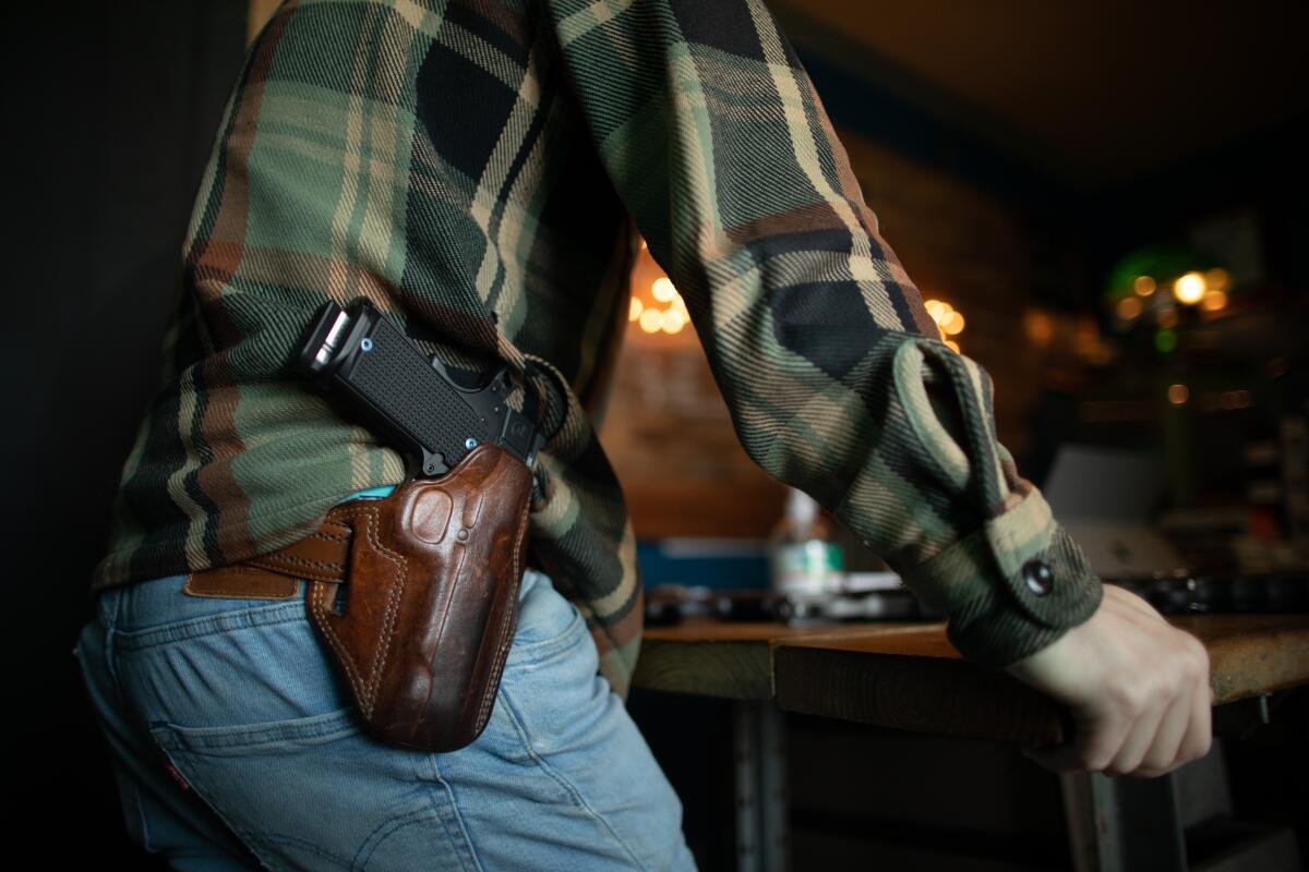 A gun store owner in Carson, CA.