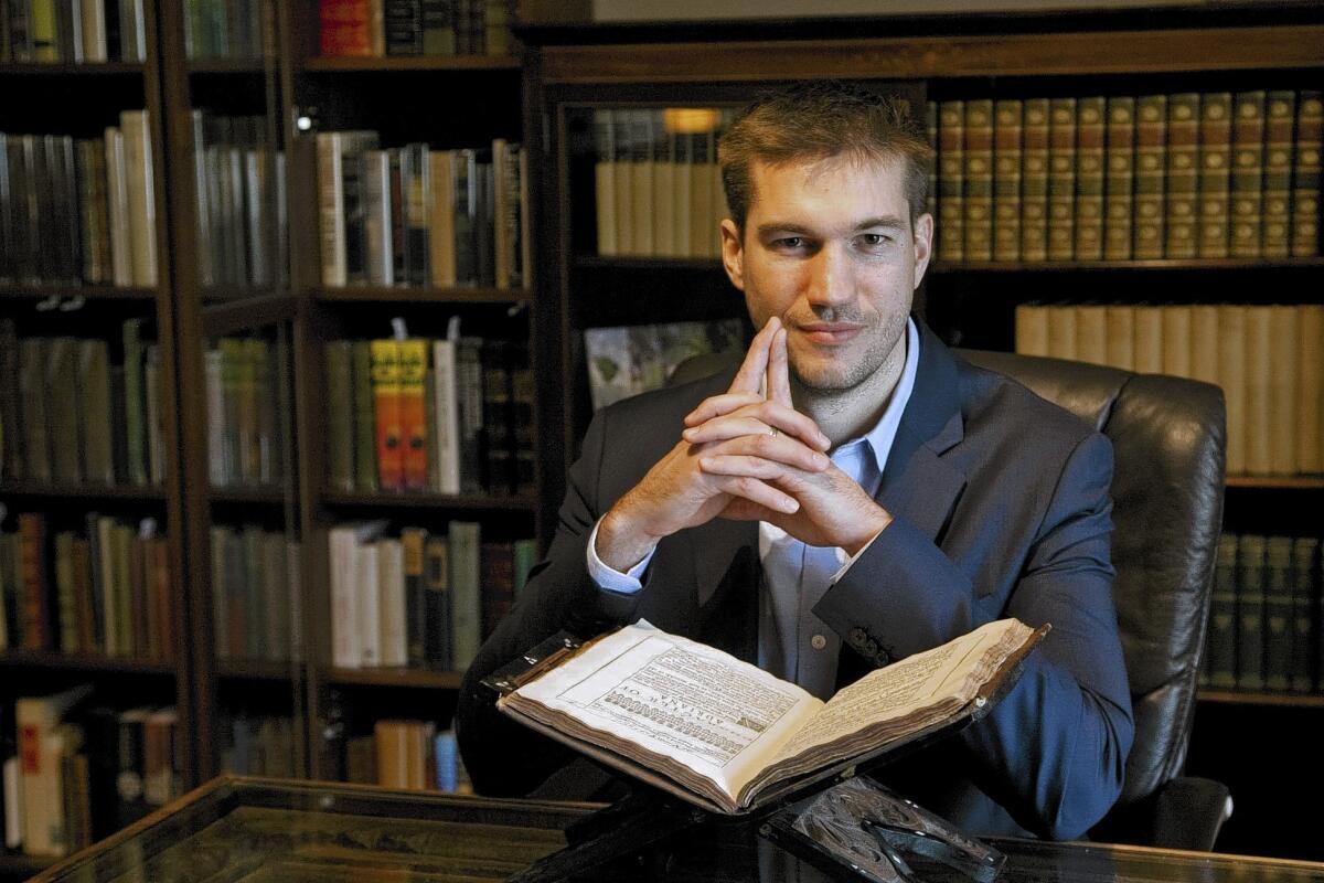 Dan Whitmore, 32, is an antiquarian bookseller.