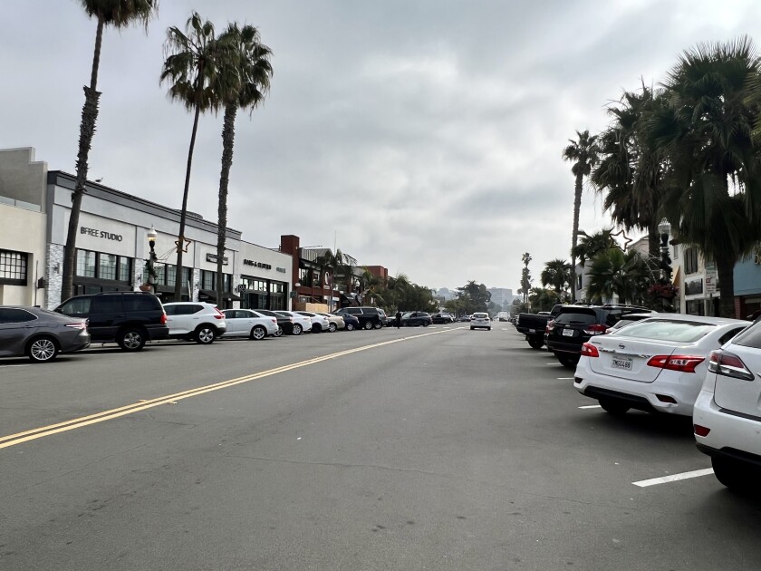 Parking spaces on Girard Avenue in La Jolla