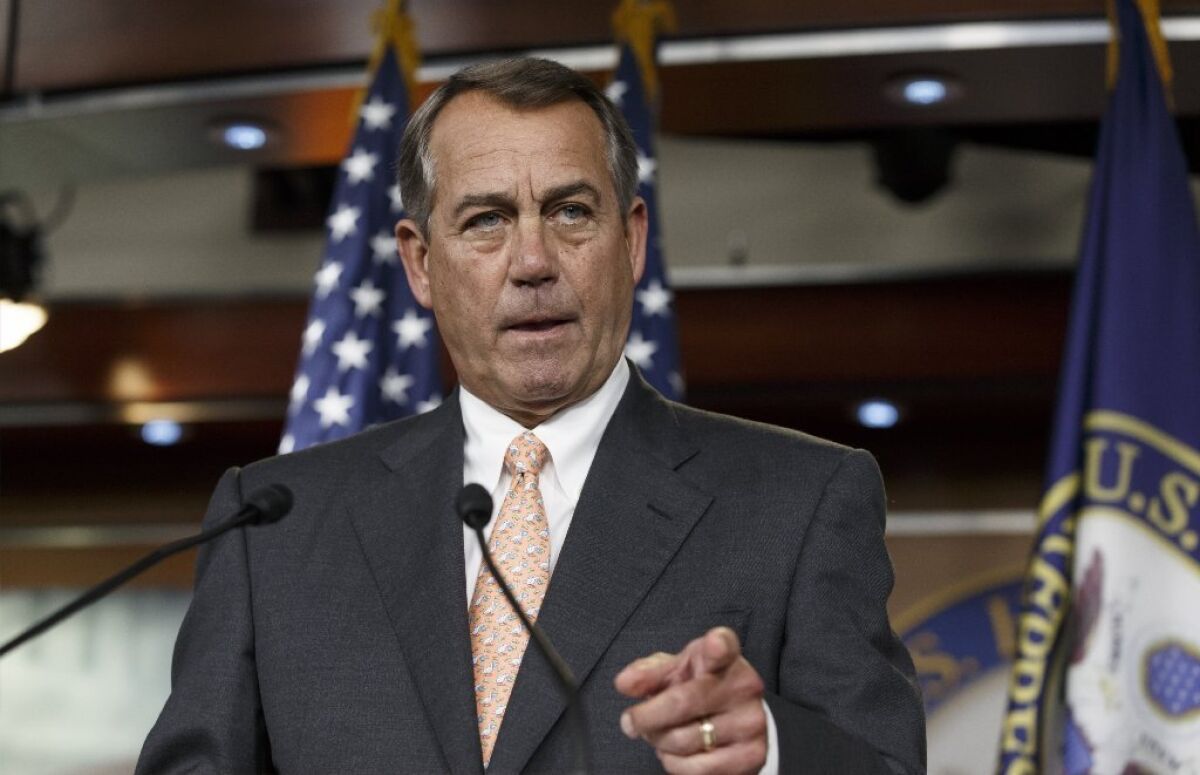 House Speaker John Boehner is seen Thursday speaking about the special select committee he formed to investigate the deadly 2012 Benghazi attack.