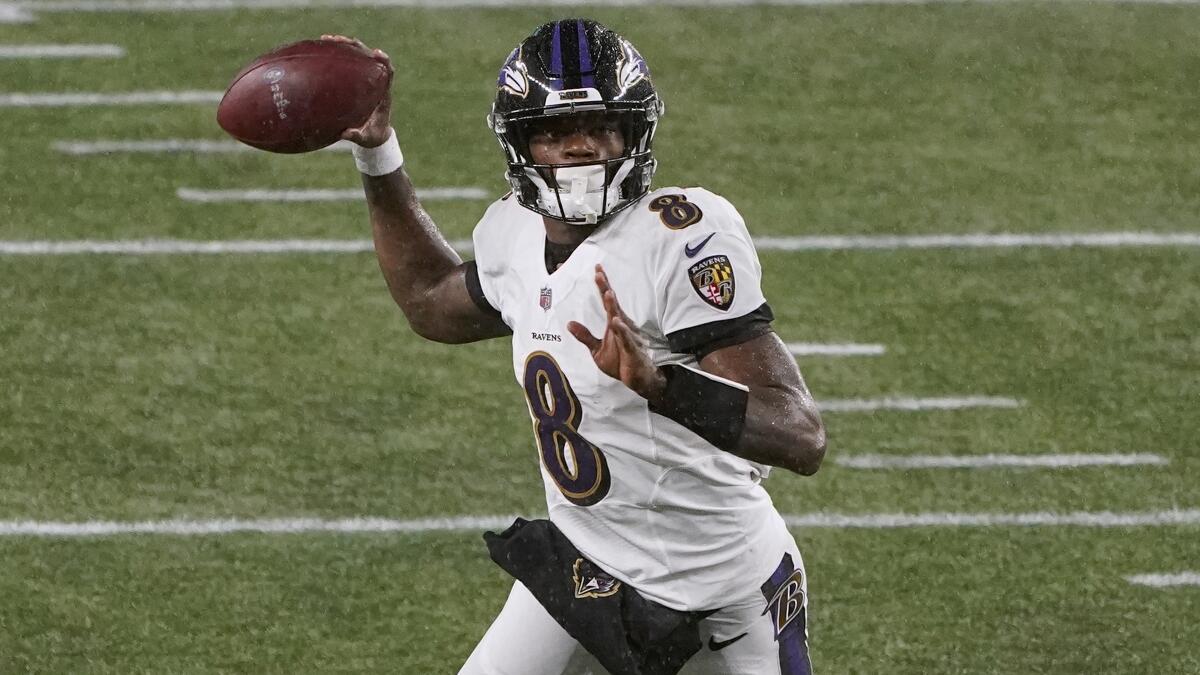 Baltimore Ravens quarterback Lamar Jackson 