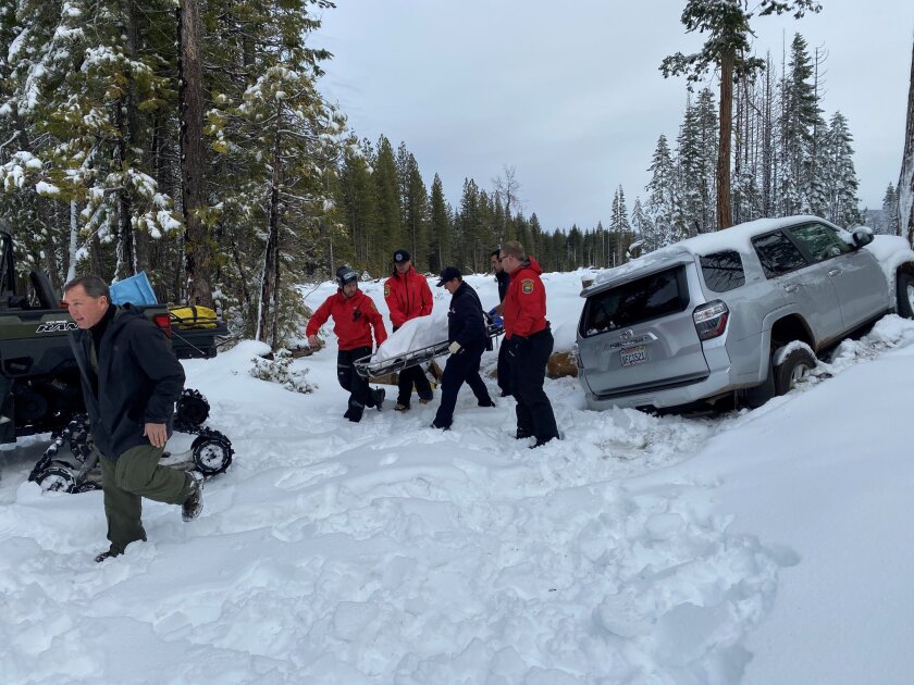 Authorities found Paula Beth James, 68, of Oroville, alive in her vehicle about 150 yards off the road in the Butte Meadows area Wednesday. James had been missing for six days.