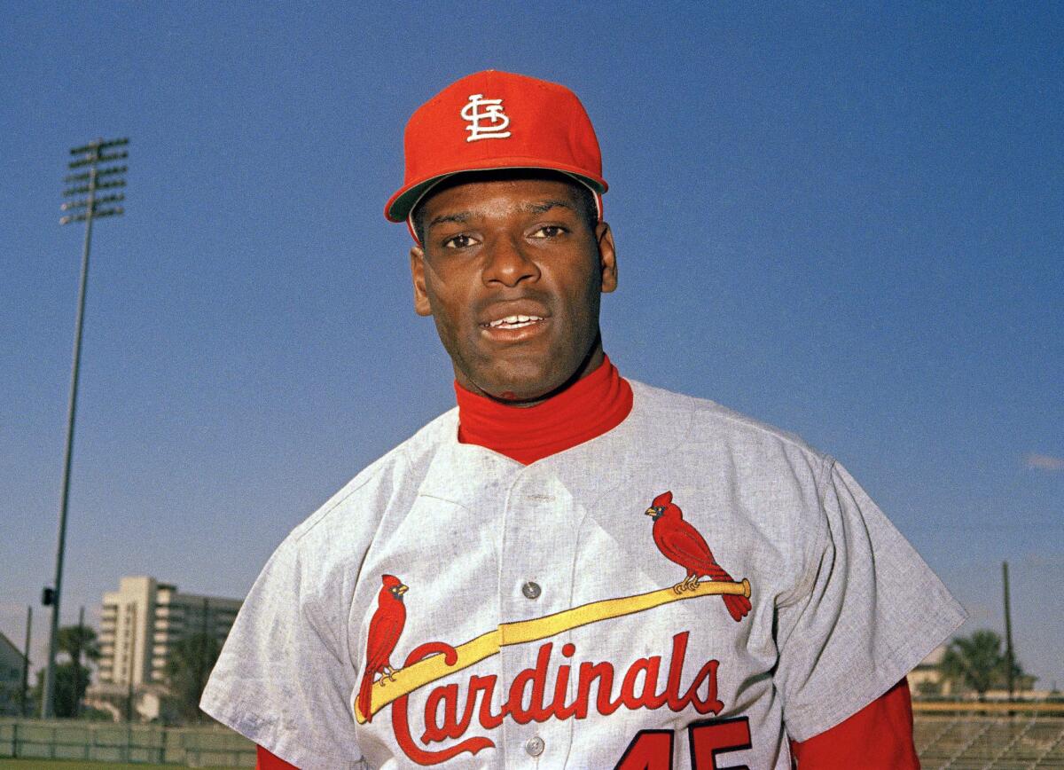 In this March 1968 file photo, St. Louis Cardinals pitcher Bob Gibson is pictured during spring training in Florida. 