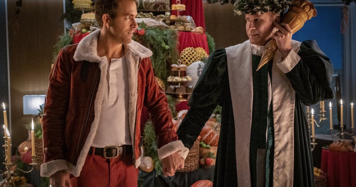 Review: Will Ferrell and Ryan Reynolds bring holiday bromance to musical-comedy ‘Spirited’