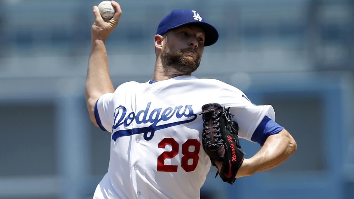 Veteran right-hander Bud Norris is expected to start Saturday for the Dodgers if his back holds up.