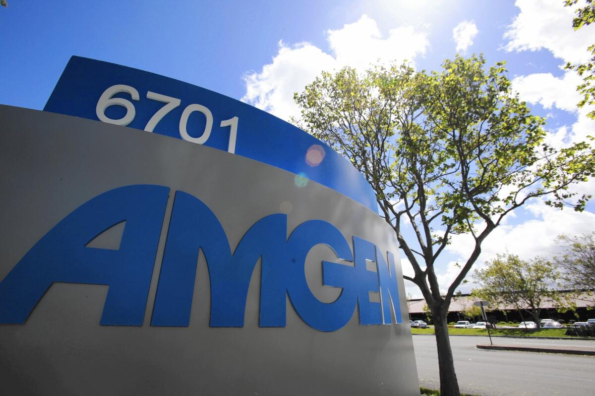 Amgen workers will help create antibody production lines in hamster cells for ZMapp, an experimental Ebola treatment whose supply ran out in August.
