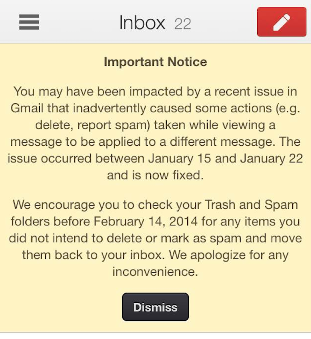 Google recently sent notices to numerous Gmail users, letting them know the service may have incorrectly categorized some of their messages.