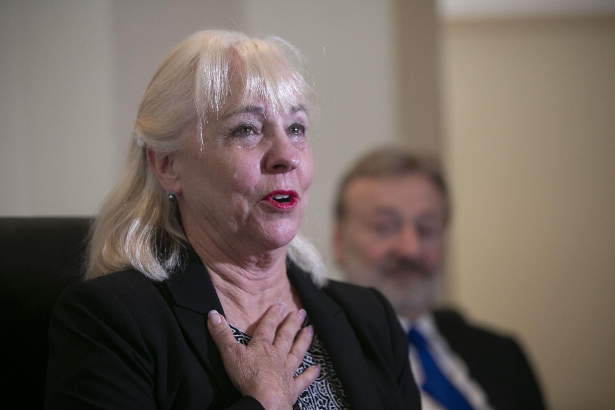 Rebecca Brown, shown here, widow of former SDPD criminalist Kevin Brown.