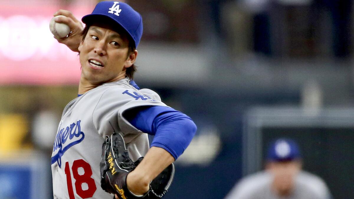 Dodgers starter Kenta Maeda not only pitched six shutout innings against the Padres on Wednesday, he also hit a home run in the 7-0 victory.