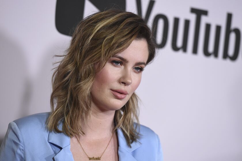 Ireland Baldwin arrives at the Los Angeles premiere of "Justin Bieber: Seasons" on Monday, Jan. 27, 2020. (Photo by Jordan Strauss/Invision/AP)