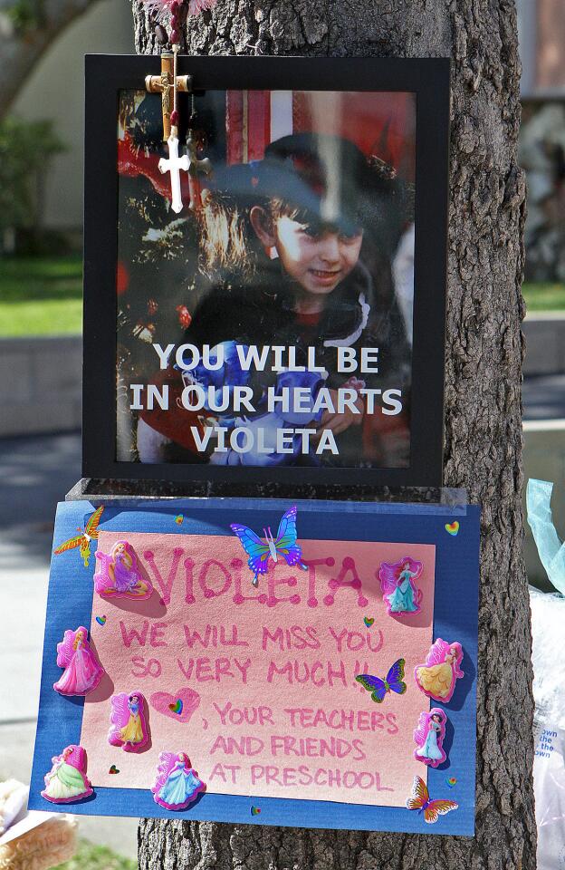 Photo Gallery: Roadside memorial for 4-year-old Violeta Khachaturyan fatally struck by oncoming vehicle