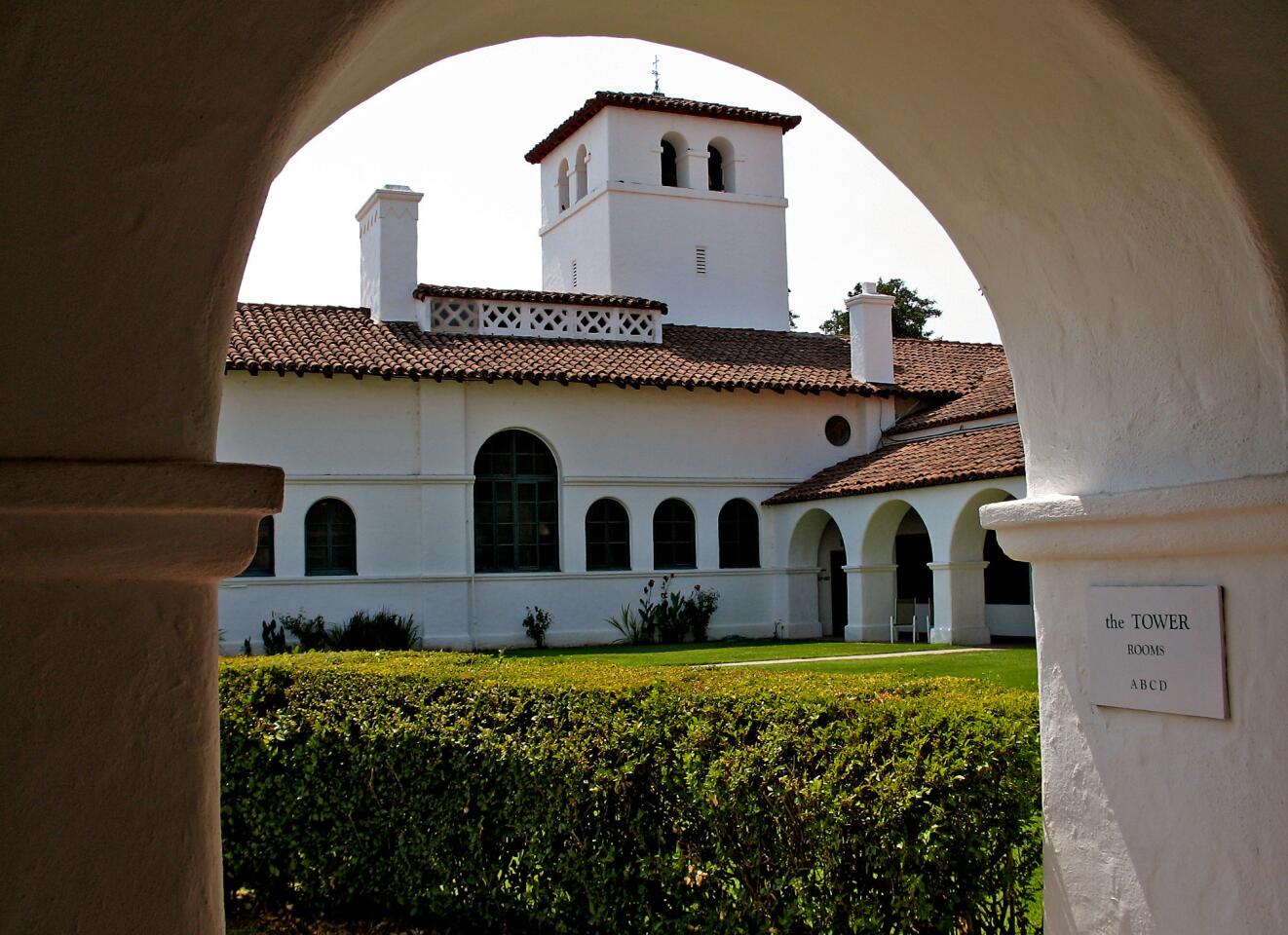 Inspired by California Mission and Spanish colonial styles, the complex once served mainly as headquarters for William Randolph Hearst's Milpitas ranch staff. Its now part of Ft. Hunter Liggett, an Army facility in the central part of the state. Visitors can stay the night there.