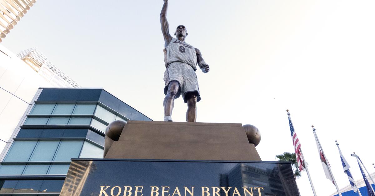 The Kobe Bryant statue has typos. Lakers say they will be fixed