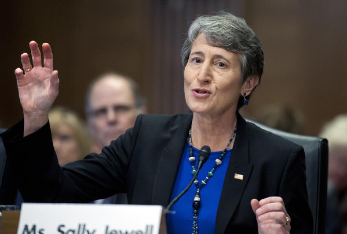 Sally Jewell during her confirmation hearing.
