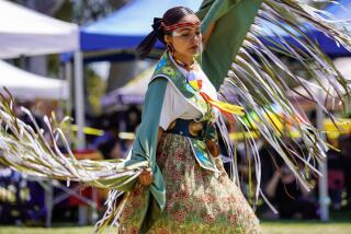 San Diego, California - May 12: The Pow Wow is a celebration and showcase of Native American culture and traditions. A dancer in Balboa Park on Sunday, May 12, 2024 in San Diego, California. (Alejandro Tamayo / The San Diego Union-Tribune)